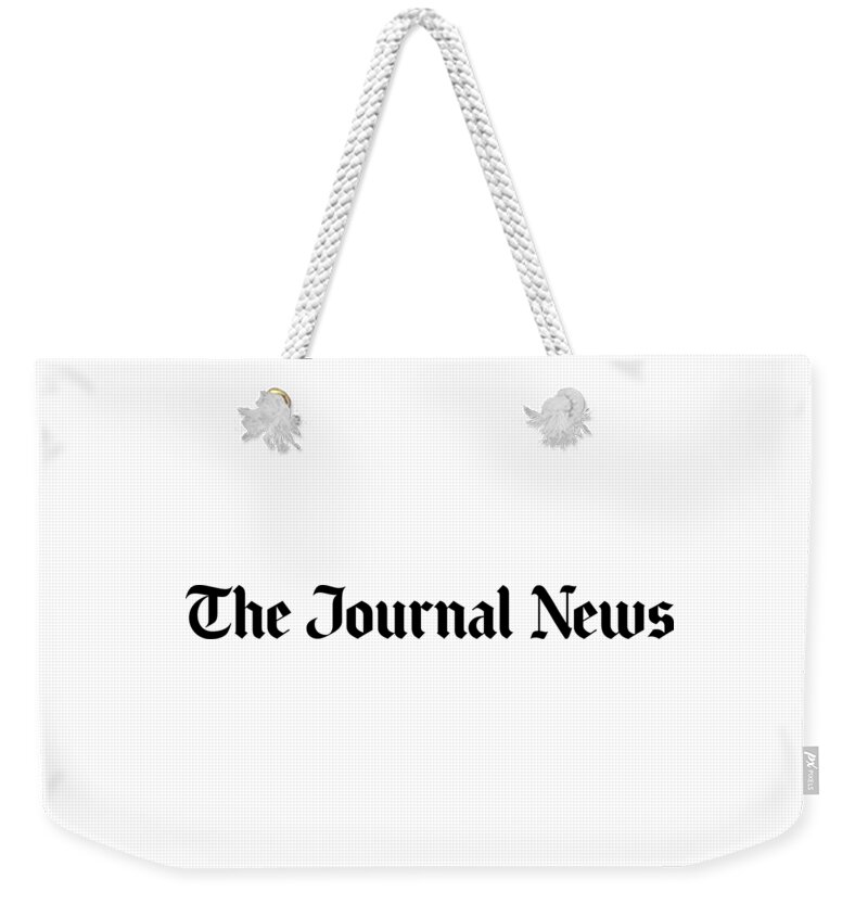 The Journal News Weekender Tote Bag featuring the digital art The Journal News Black Logo by Gannett Co