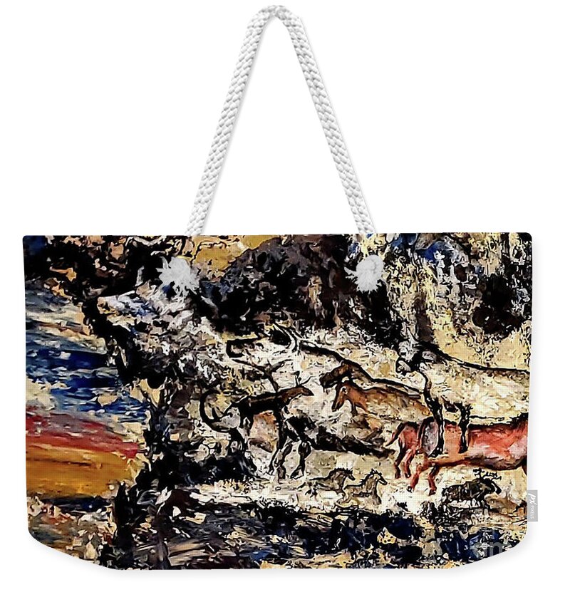 Journey Weekender Tote Bag featuring the painting The Journey Within Piece #1 by Eileen Kelly