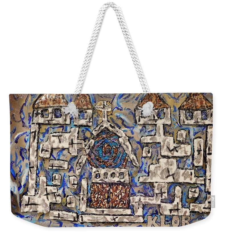 Merovingian Weekender Tote Bag featuring the mixed media The Last of the Merovingian Churches by Kevin OBrien