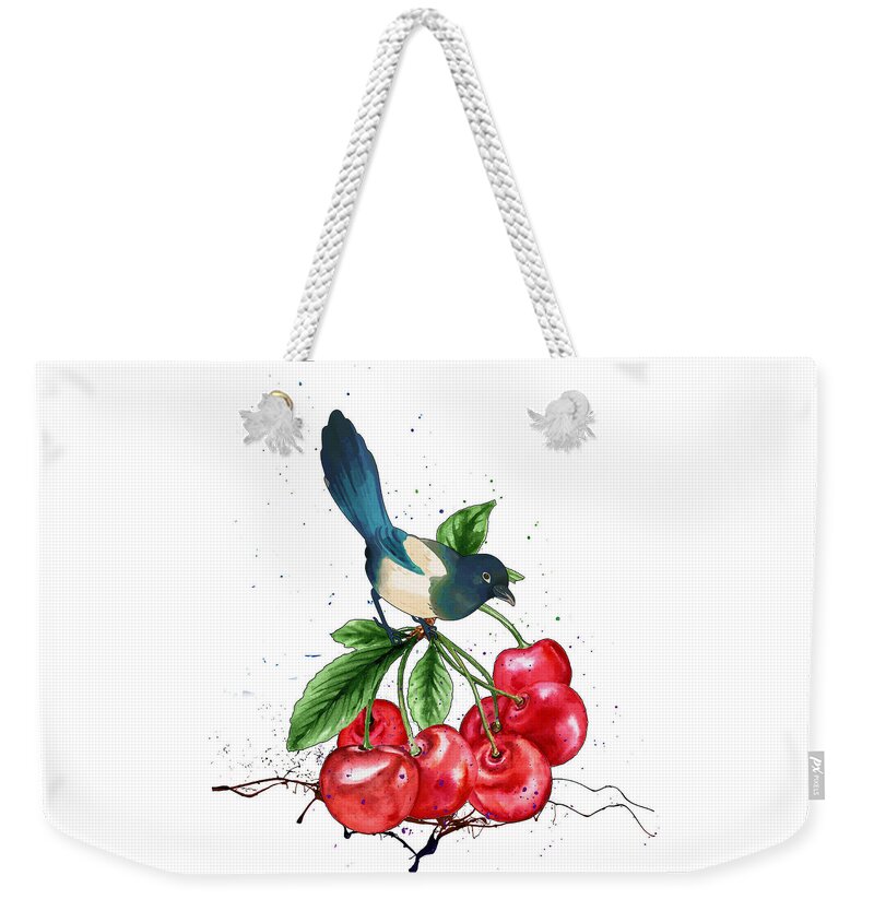 Food Weekender Tote Bag featuring the painting The Little Gourmand 12 by Miki De Goodaboom
