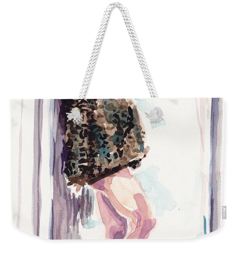 Woman Weekender Tote Bag featuring the painting The Long Wait by George Cret