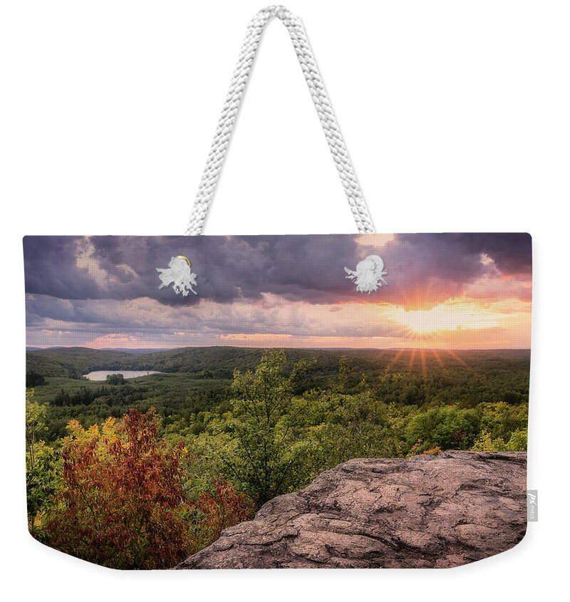 Landscape Weekender Tote Bag featuring the photograph The Lookout by Nate Brack