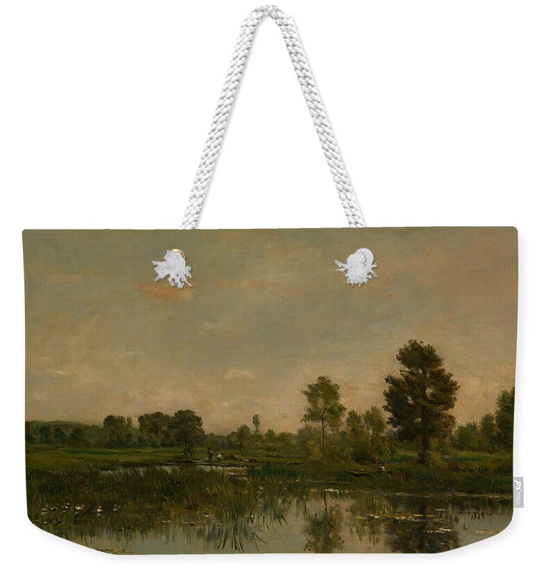 19th Century Artists Weekender Tote Bag featuring the painting The Marsh by Charles-Francois Daubigny