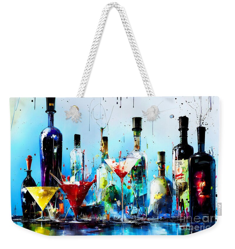 Wingsdomain Weekender Tote Bag featuring the photograph The Martini Shaken Not Stirred 20221127d by Wingsdomain Art and Photography