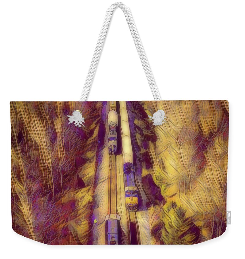 Digital Art Weekender Tote Bag featuring the photograph The Meet by Jim Pearson