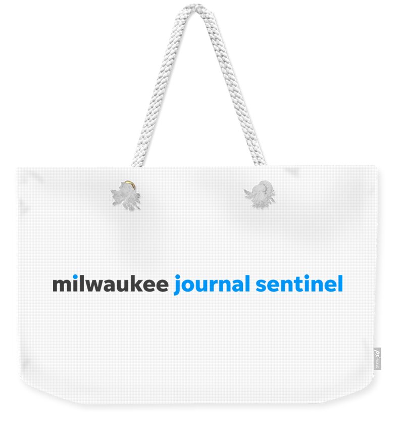 Milwaukee Weekender Tote Bag featuring the digital art Milwaukee Journal Sentinel Color Logo by Gannett Co