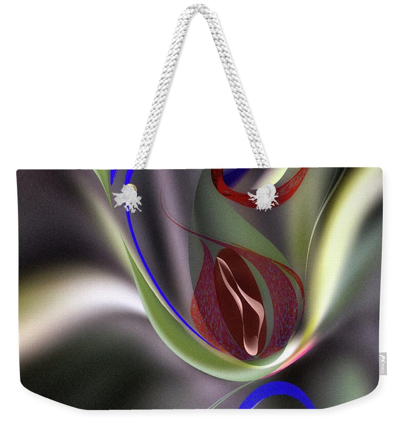 Mystery Weekender Tote Bag featuring the digital art The Mystery Of The Shape Of Flowers by Leo Symon