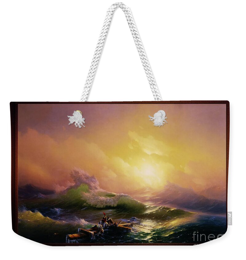 The Ninth Wave Weekender Tote Bag featuring the painting The Ninth Wave by Hovhannes Aivazovsky by Rolando Burbon