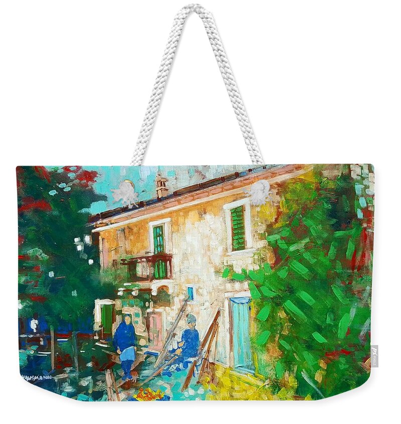 Italy Weekender Tote Bag featuring the painting The Old House by Kurt Hausmann