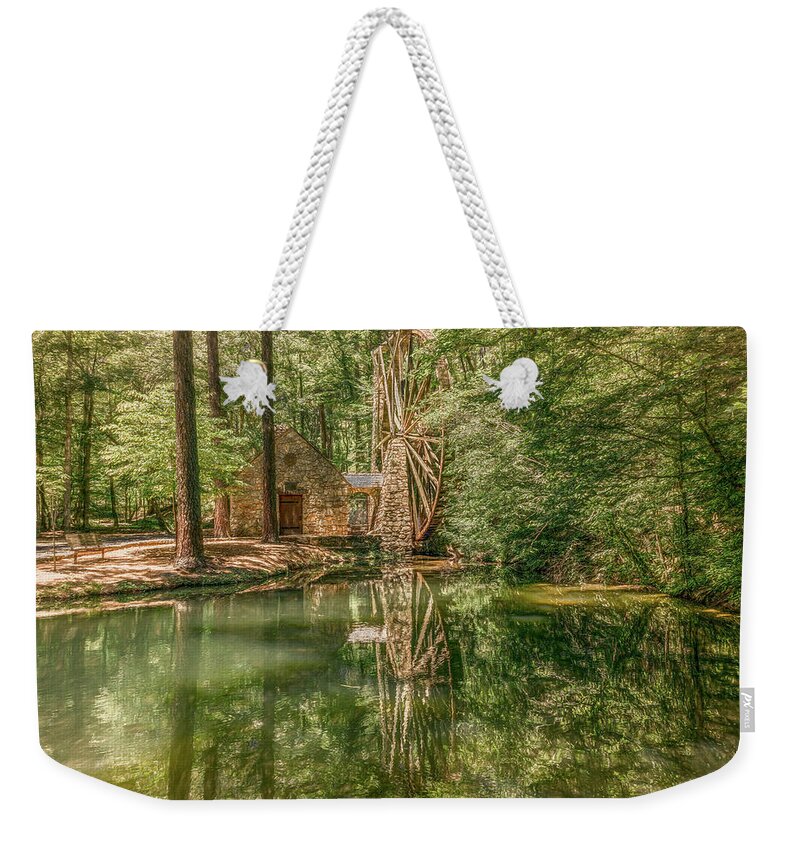 Berry College Weekender Tote Bag featuring the photograph The Old Mill at Berry College by Marcy Wielfaert