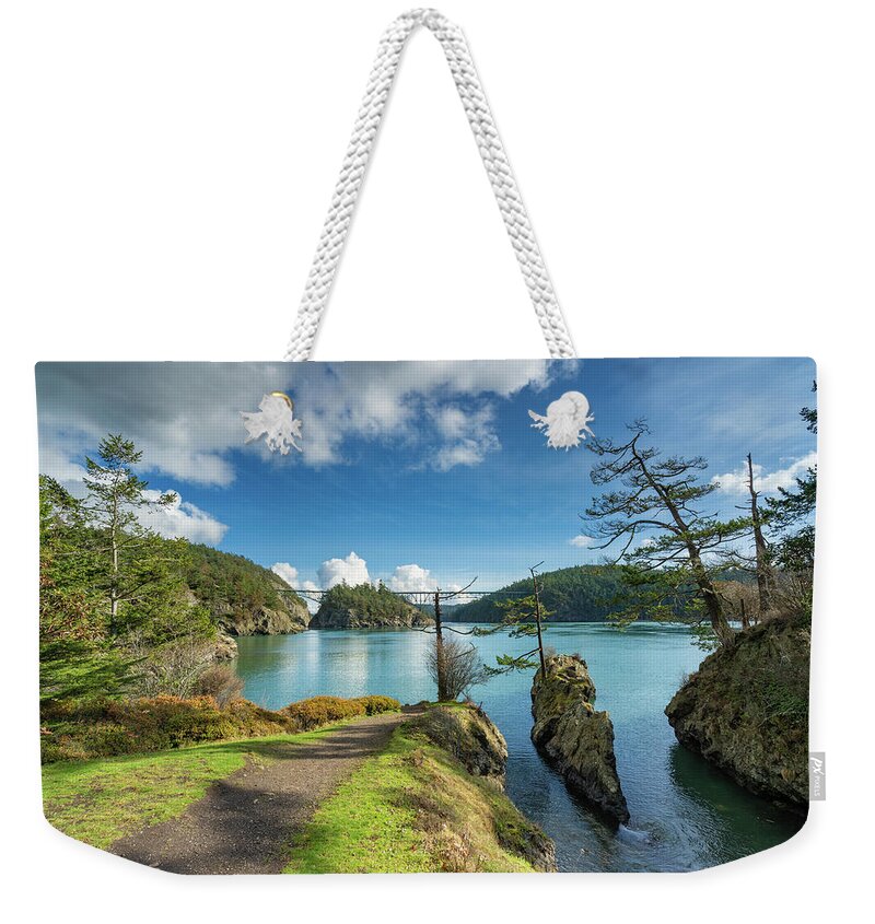 Deception Pass Weekender Tote Bag featuring the photograph The Pass 1 by Gary Skiff