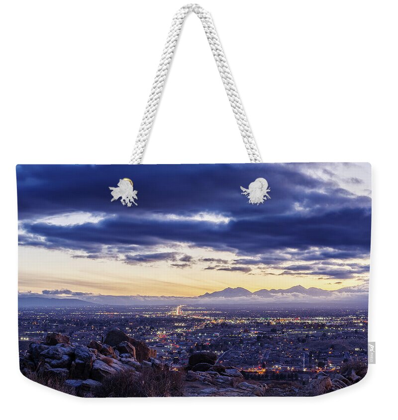 Cajon Pass Weekender Tote Bag featuring the photograph The Pass by Daniel Hayes