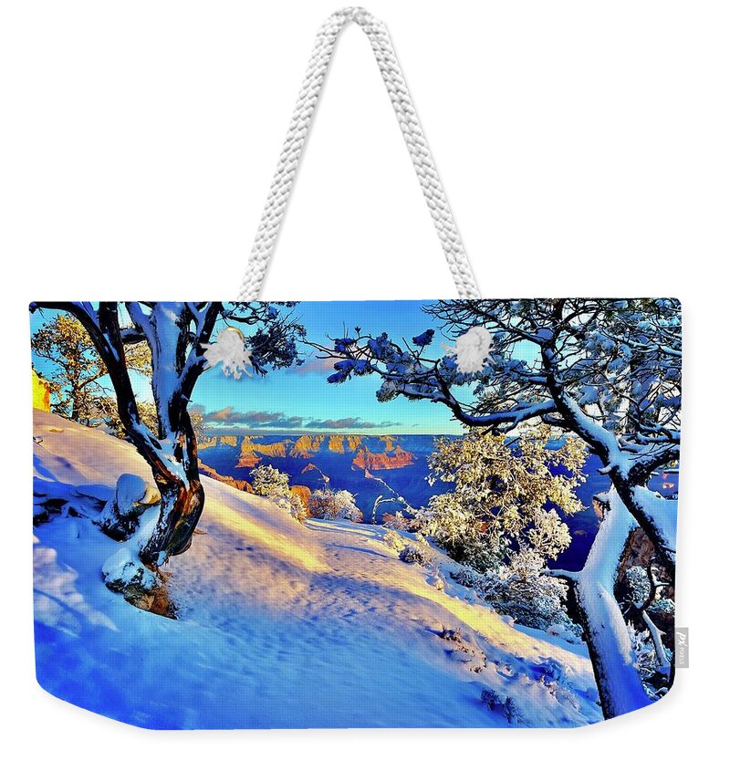 Landscape Weekender Tote Bag featuring the photograph The Path To Glory by Kevyn Bashore