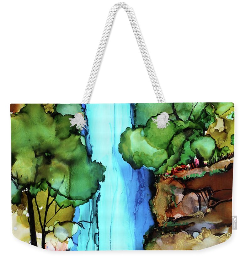  Weekender Tote Bag featuring the painting The PayOff by Julie Tibus