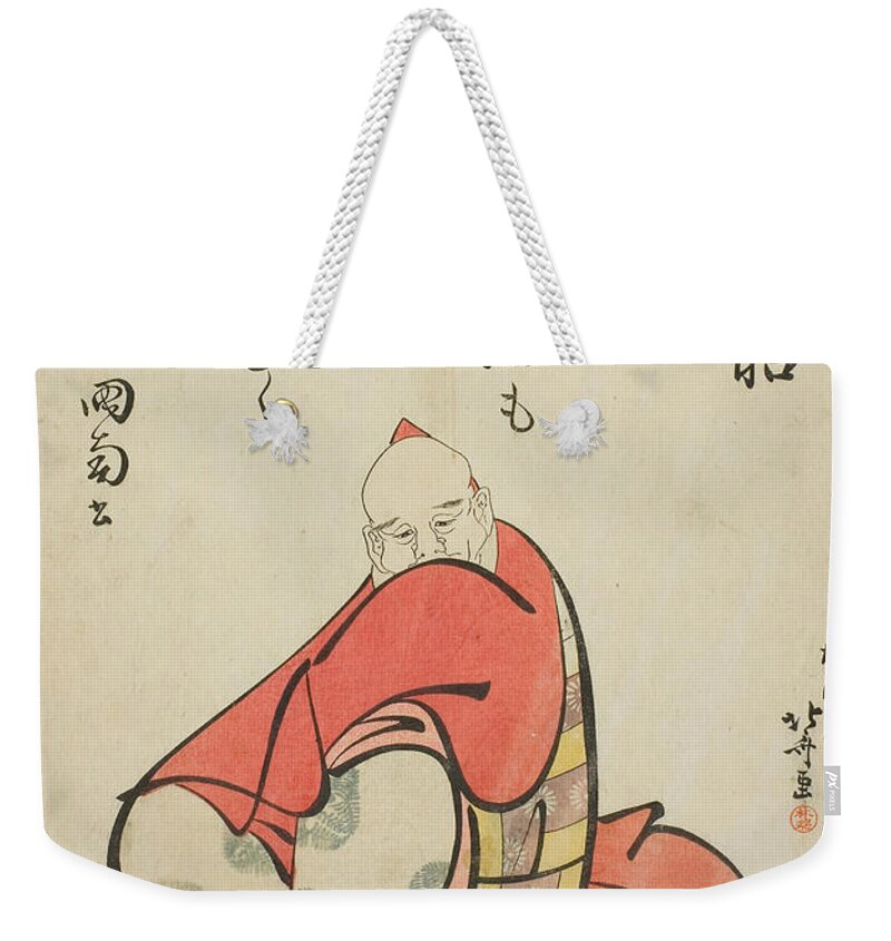 19th Century Art Weekender Tote Bag featuring the relief The Poet Sojo Henjo, from the series Six Immortal Poets by Katsushika Hokusai
