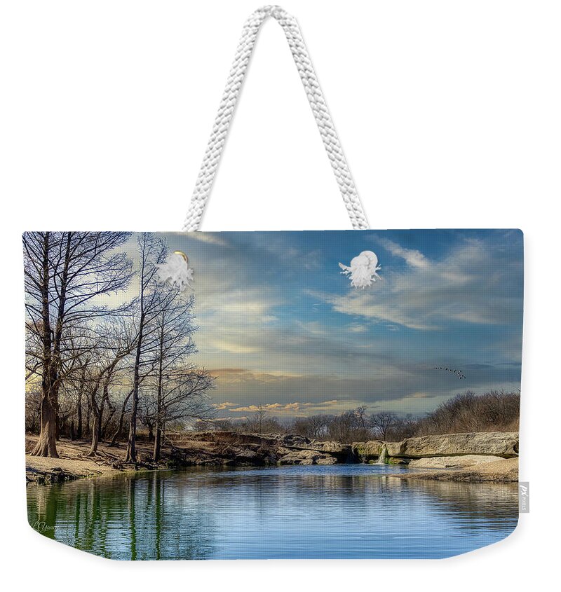 Lake Weekender Tote Bag featuring the photograph The Pond by G Lamar Yancy