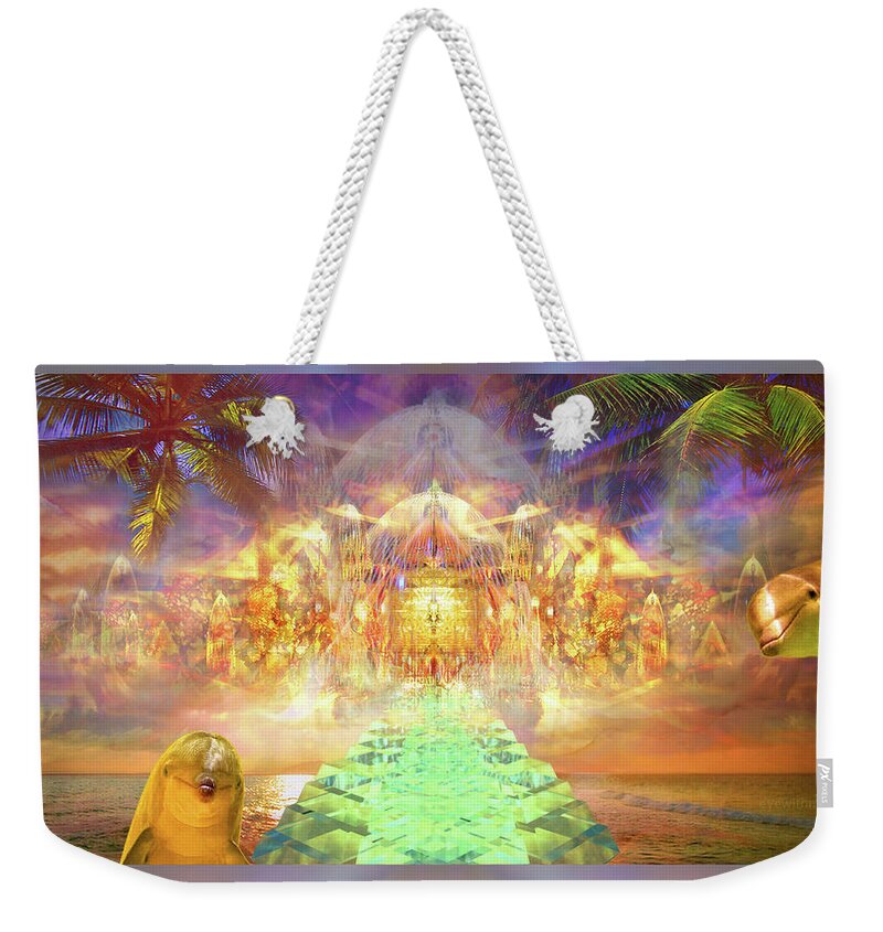 Jean-luc Bozzoli Weekender Tote Bag featuring the digital art The Portal by Jean-Luc Bozzoli