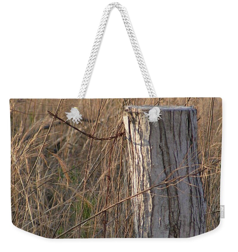  Weekender Tote Bag featuring the photograph The Post by Heather E Harman