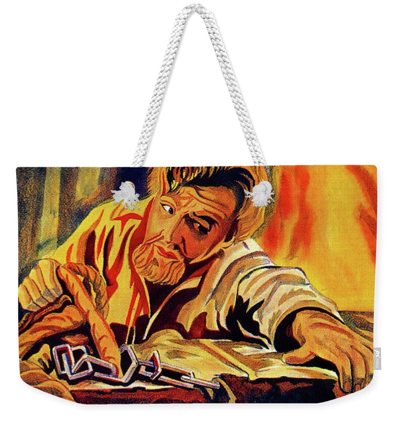 Prisoner Weekender Tote Bag featuring the painting ''The Prisoner of Shark Island'', 1936, movie poster painting by Movie World Posters