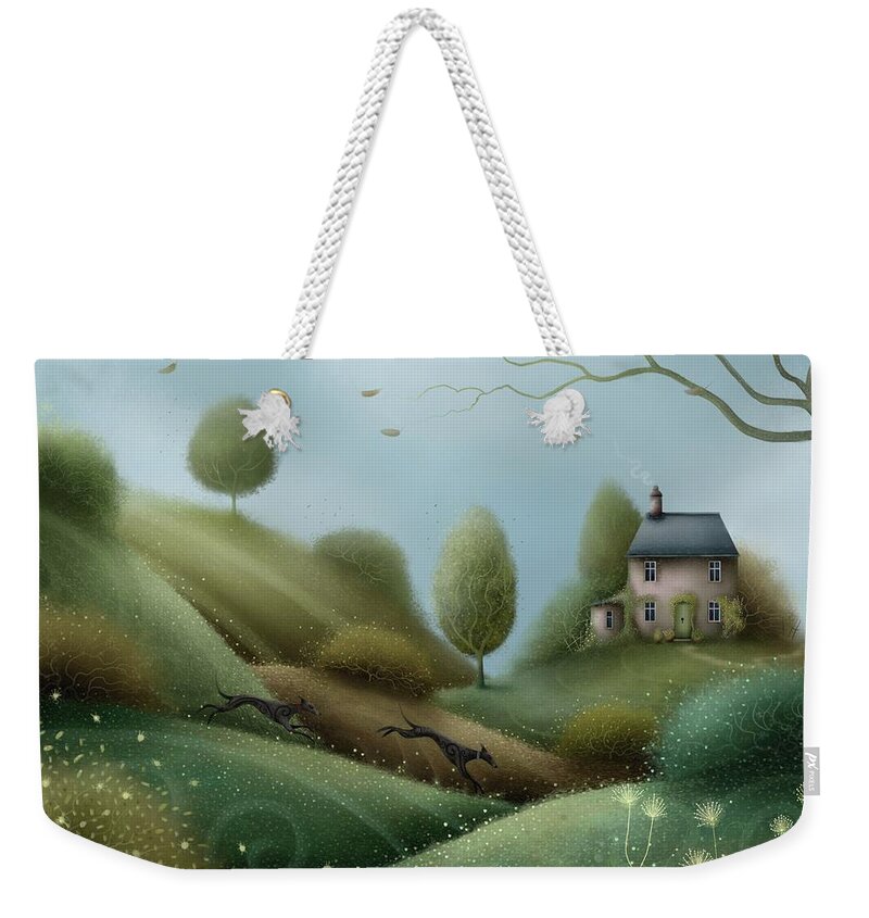 Running Dogs Weekender Tote Bag featuring the painting The Race by Joe Gilronan
