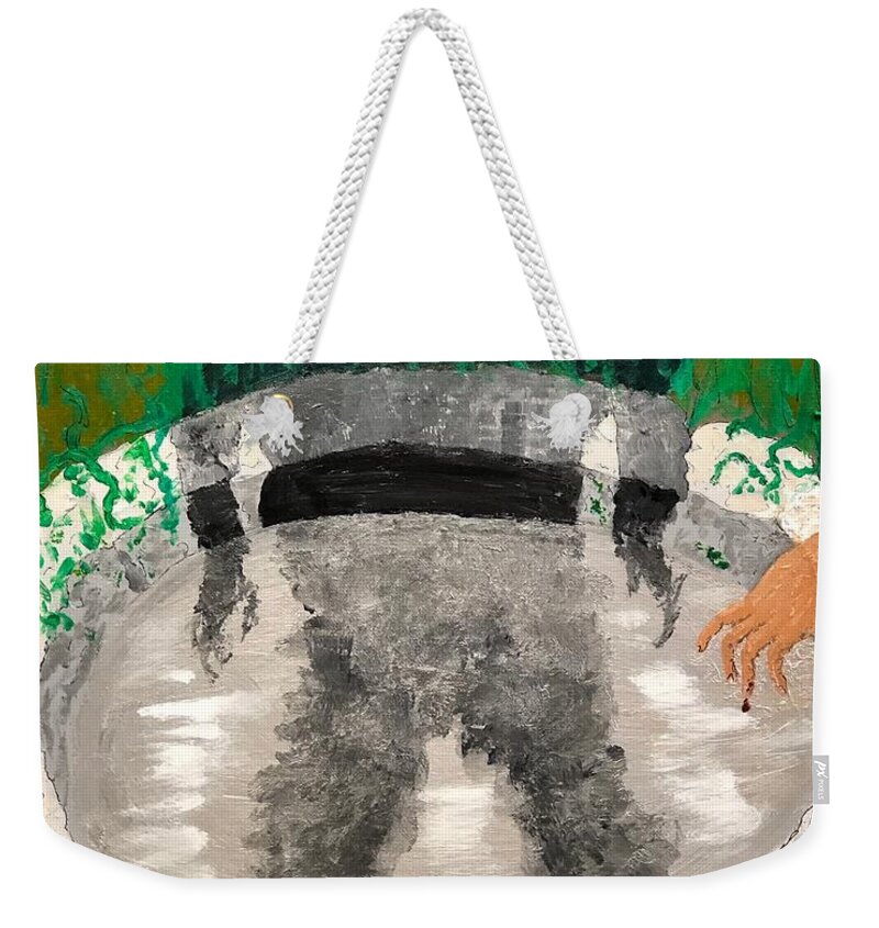Celtic Weekender Tote Bag featuring the painting The Rape of the Wells by Bethany Beeler
