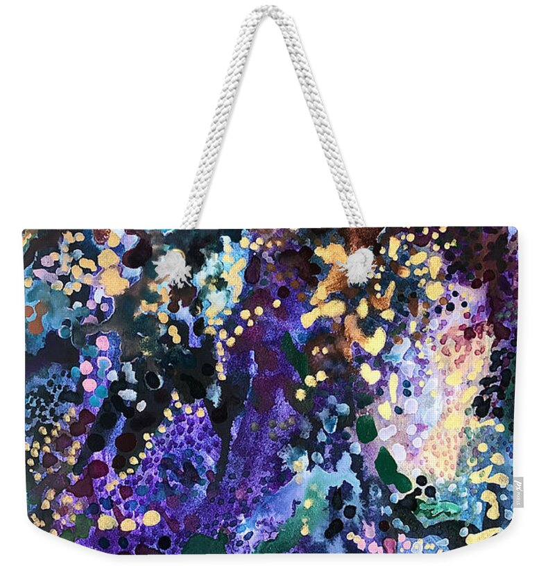 Weekender Tote Bag featuring the painting The Realm by Polly Castor