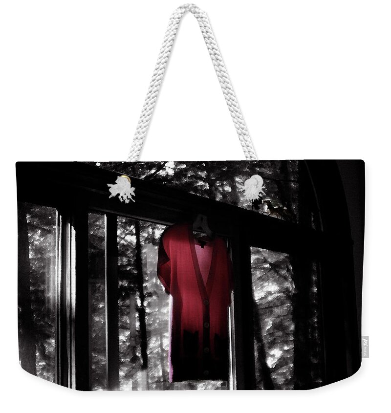 Red Weekender Tote Bag featuring the photograph The Red Blouse by Wayne King