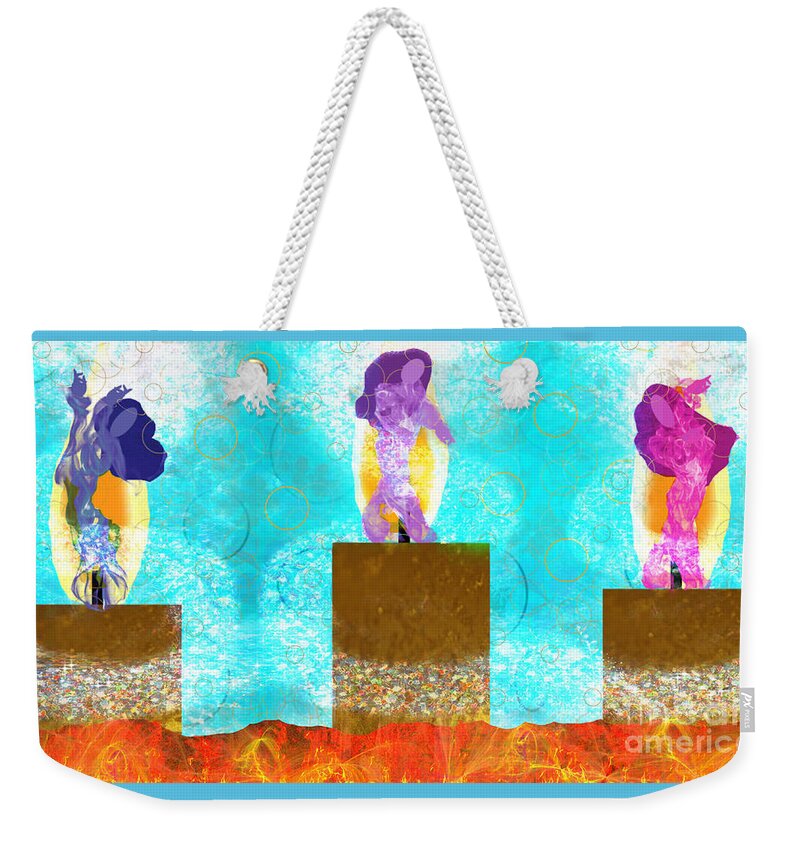 Refiner's Fire Weekender Tote Bag featuring the digital art The Refiner's Fire by Diamante Lavendar