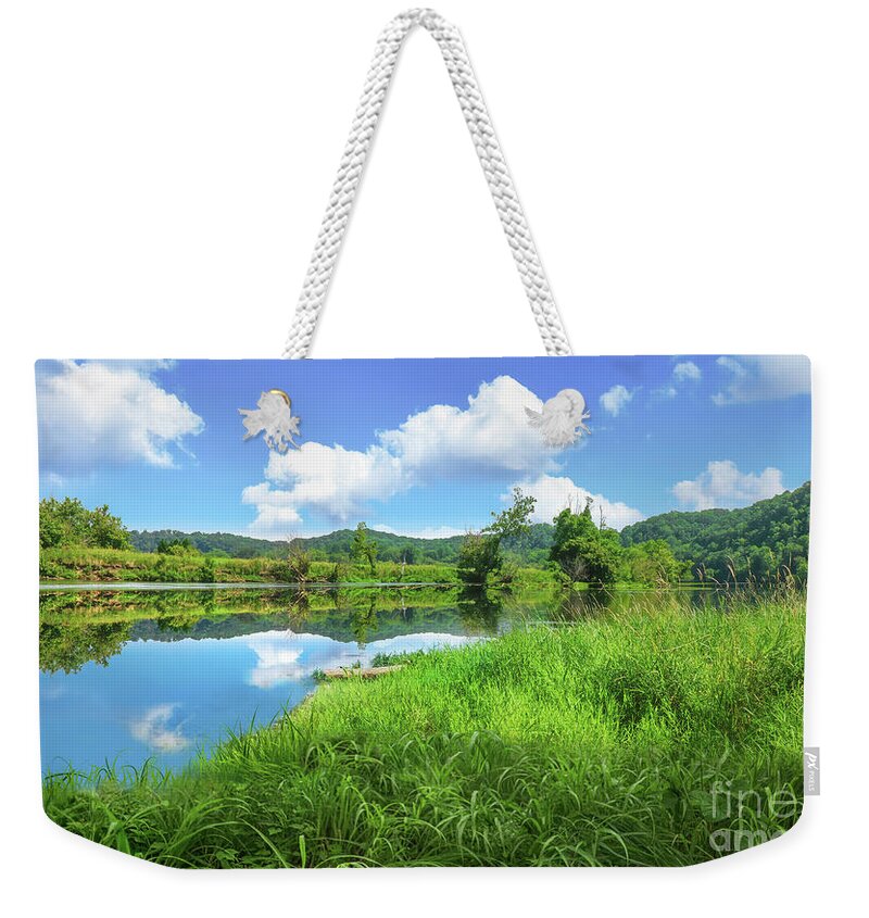River Weekender Tote Bag featuring the photograph The River by Shelia Hunt