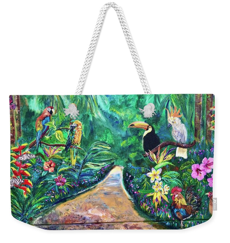 Birds Weekender Tote Bag featuring the painting Path To Home - 3 by Belinda Low