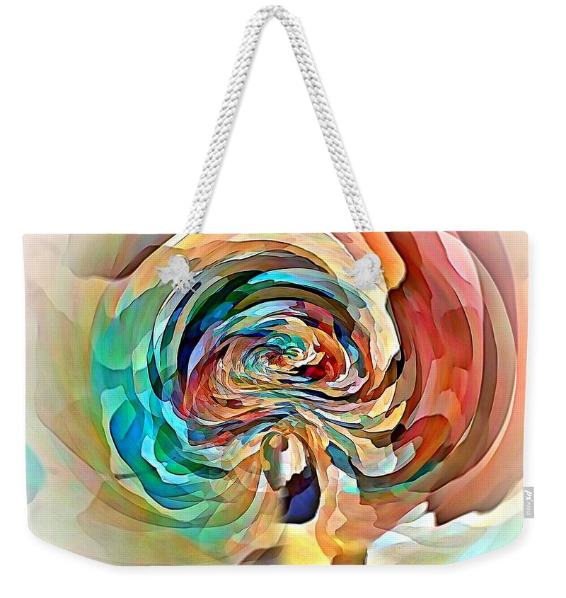 Rose Weekender Tote Bag featuring the digital art Rose Tunnel by David Manlove