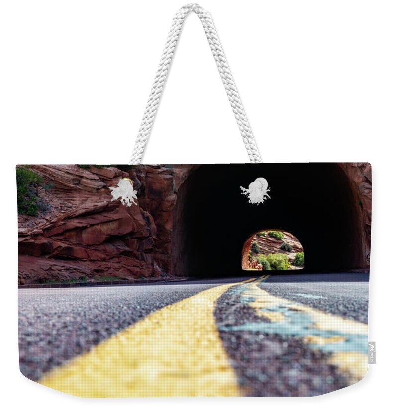 National Park Weekender Tote Bag featuring the photograph The Short Tunnel by Pelo Blanco Photo