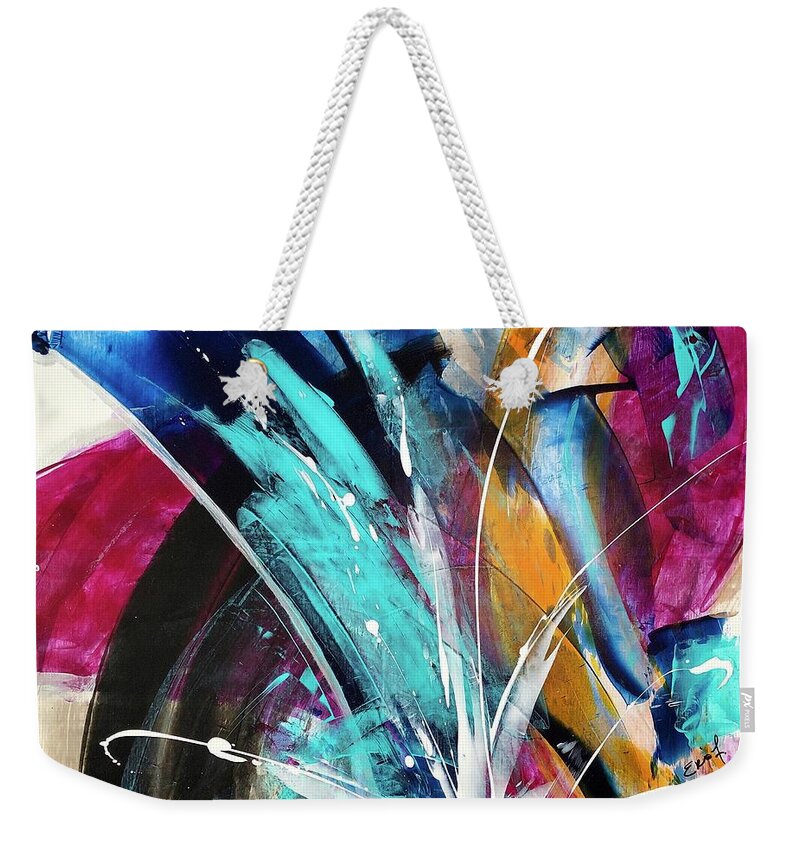 Art Print Weekender Tote Bag featuring the painting The silver lining to a heart by Eric Fischer
