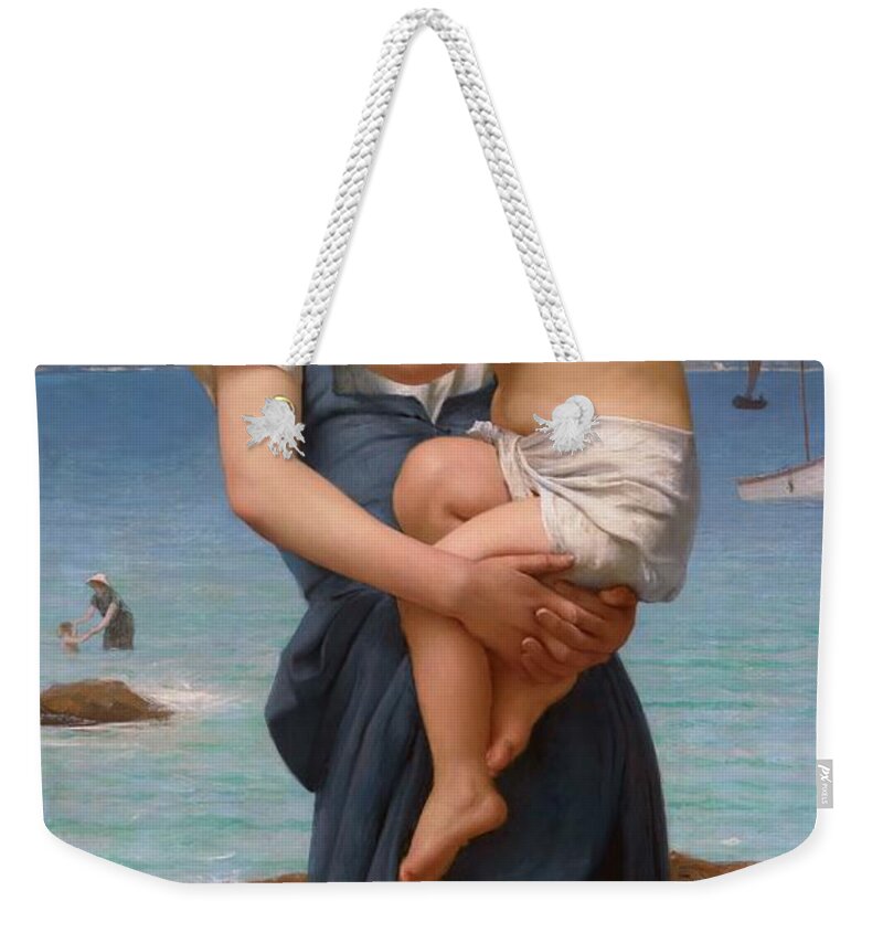 Sisters Weekender Tote Bag featuring the painting The Sisters by Francis Alfred Delobbe