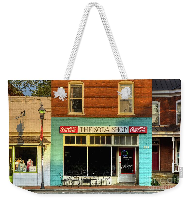 Soda Shop Weekender Tote Bag featuring the photograph The Soda Shop by Amy Dundon