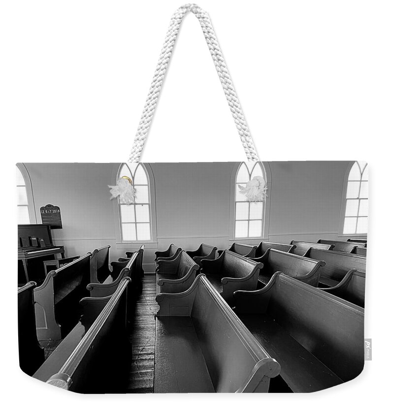 Rockford Weekender Tote Bag featuring the photograph The Spirit Awaits BW by Lee Darnell