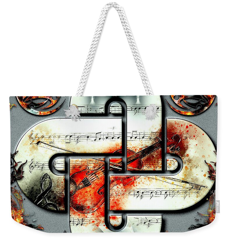 Stradivarius Weekender Tote Bag featuring the digital art The Stradivarius by Michael Damiani