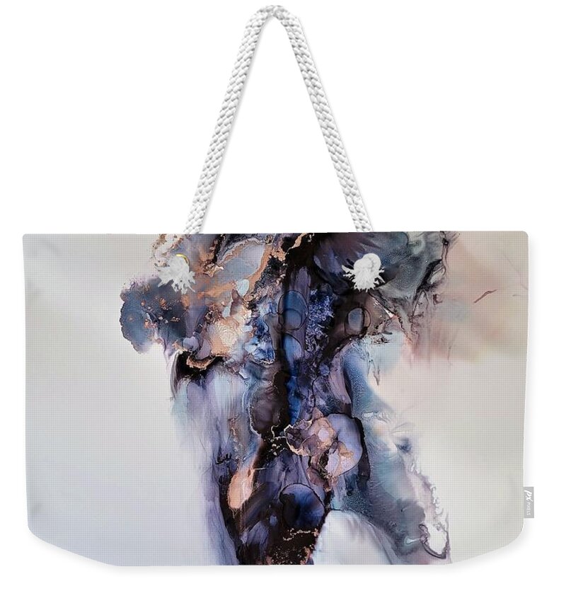 Human Weekender Tote Bag featuring the painting The Struggle Within by Angela Marinari