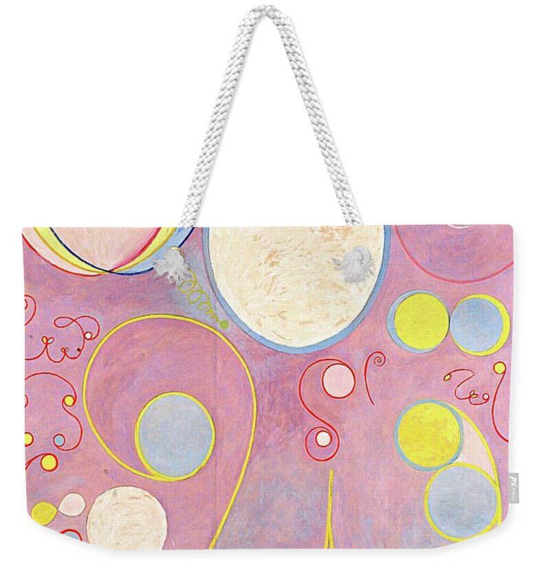 The Ten Largest Weekender Tote Bag featuring the painting The Ten Largest, No. 08, Adulthood, Group IV by Hilma af Klint