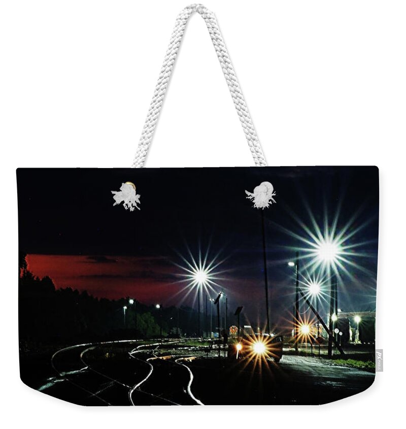 Train Tracks Weekender Tote Bag featuring the photograph The Tracks by Jerry Connally