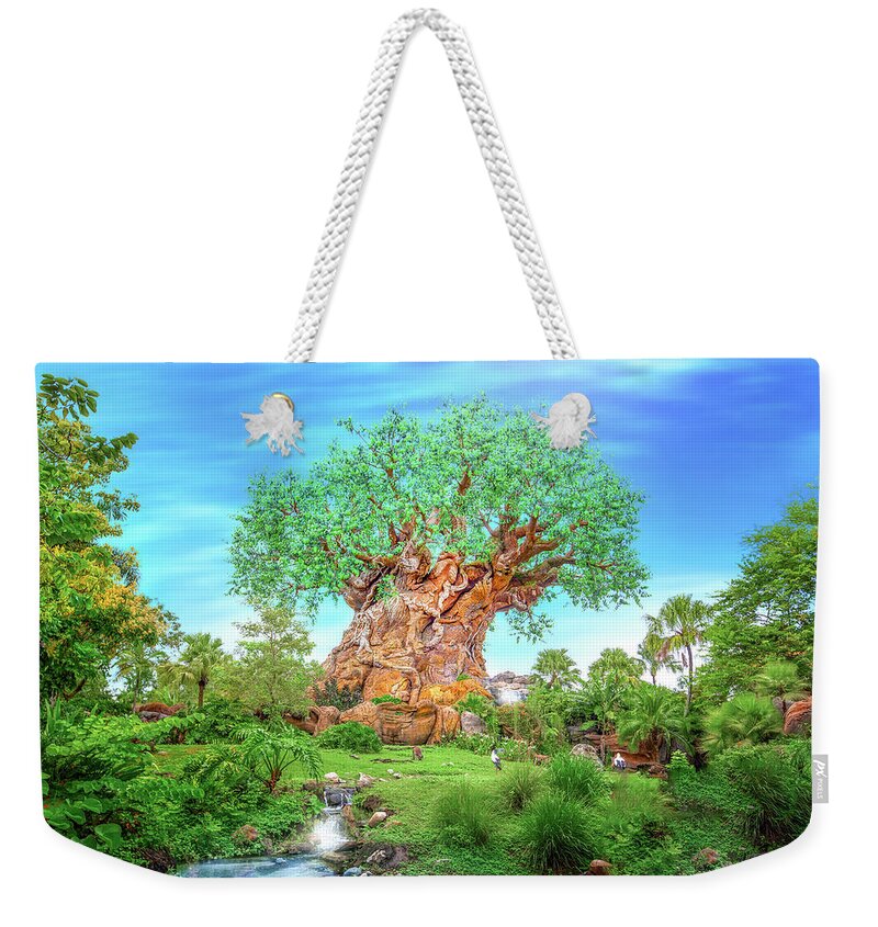Tree Of Life Weekender Tote Bag featuring the photograph The Tree of Life at Disney's Animal Kingdom by Mark Andrew Thomas