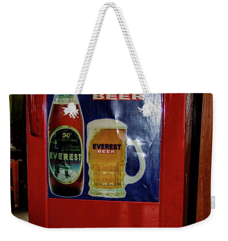 Beer Weekender Tote Bag featuring the photograph The Trek Back From Everest Base Camp by Leslie Struxness