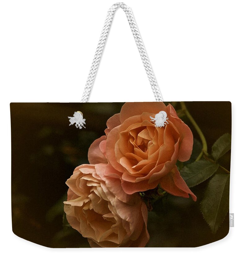 Roses Weekender Tote Bag featuring the photograph The Two Roses by Richard Cummings