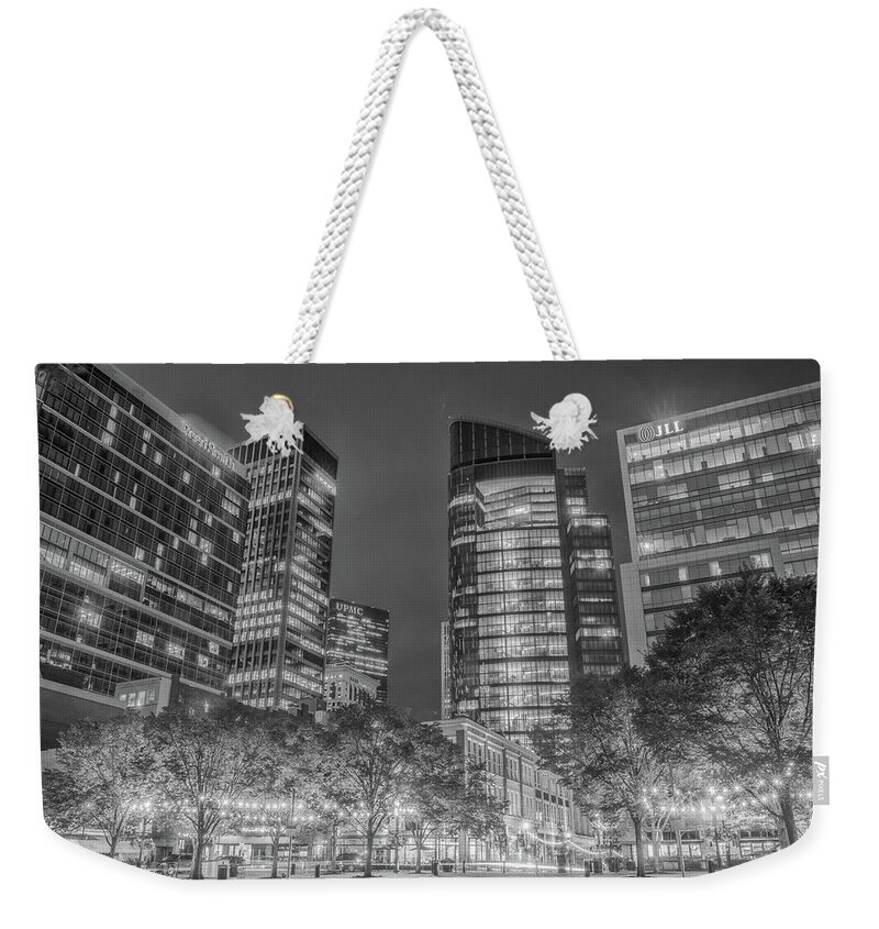 Night Weekender Tote Bag featuring the photograph The View from Market Square by Alan Goldberg