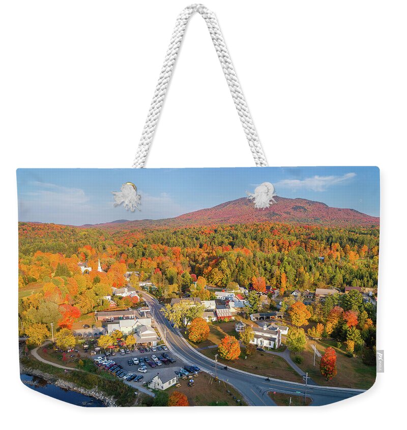 Landscape Weekender Tote Bag featuring the photograph The Village of East Burke, Vermont by John Rowe