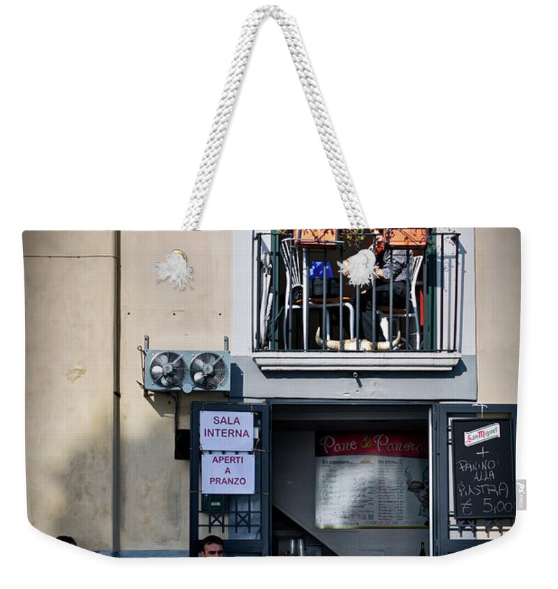 Italy Weekender Tote Bag featuring the photograph The Violinist by Bill Chizek