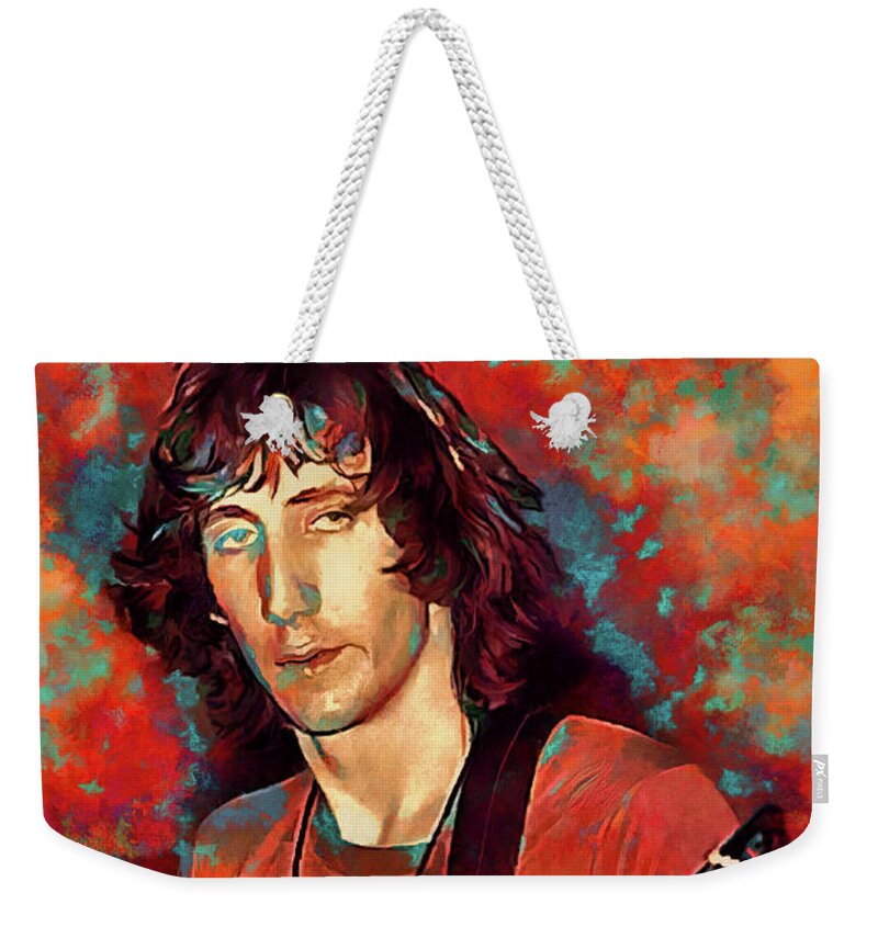 The Who Weekender Tote Bag featuring the mixed media The Who Pete Townsend Art Eminence Front by The Rocker Chic