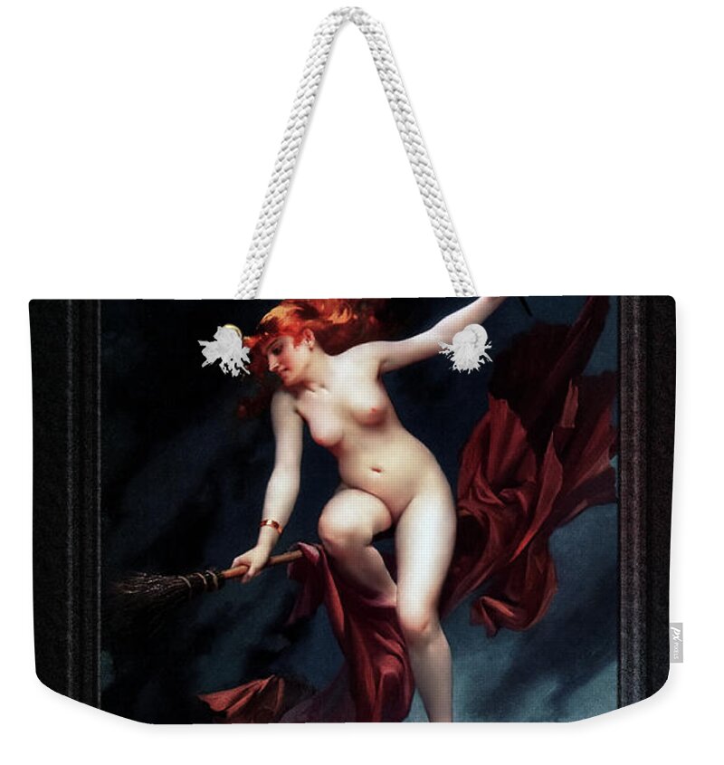 The Witches Sabbath Weekender Tote Bag featuring the painting The Witches Sabbath by Luis Ricardo Falero Old Masters Fine Art Reproduction by Rolando Burbon