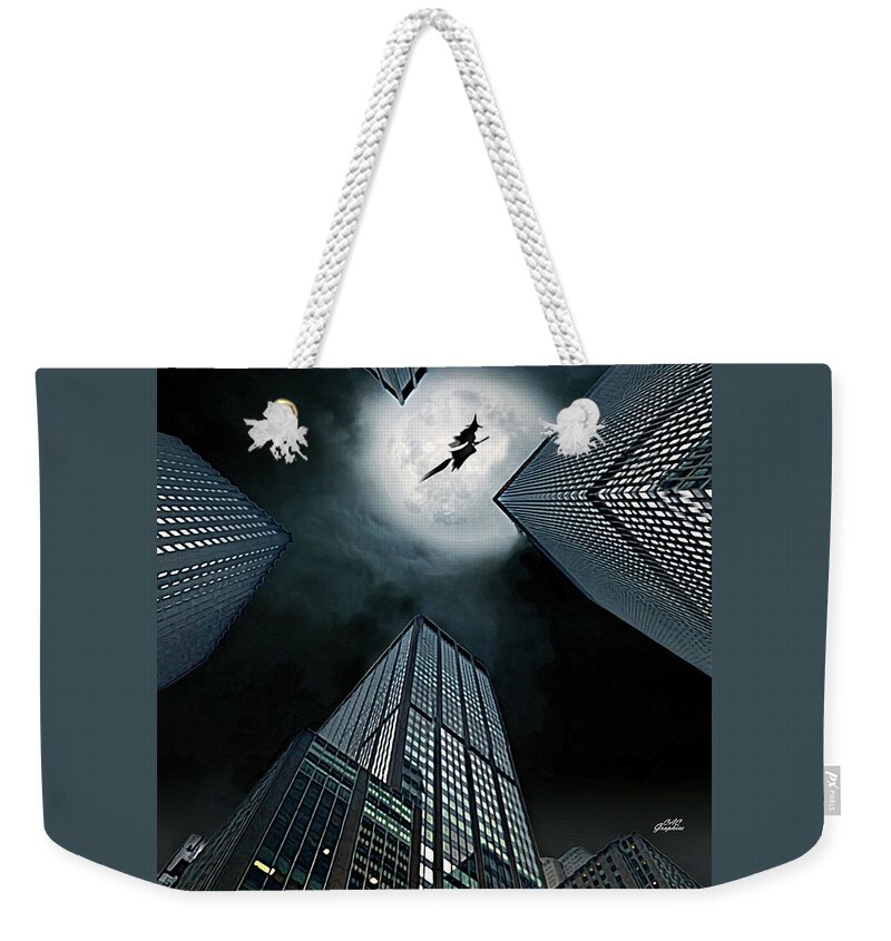 Witch Weekender Tote Bag featuring the digital art The Witching Hour by CAC Graphics
