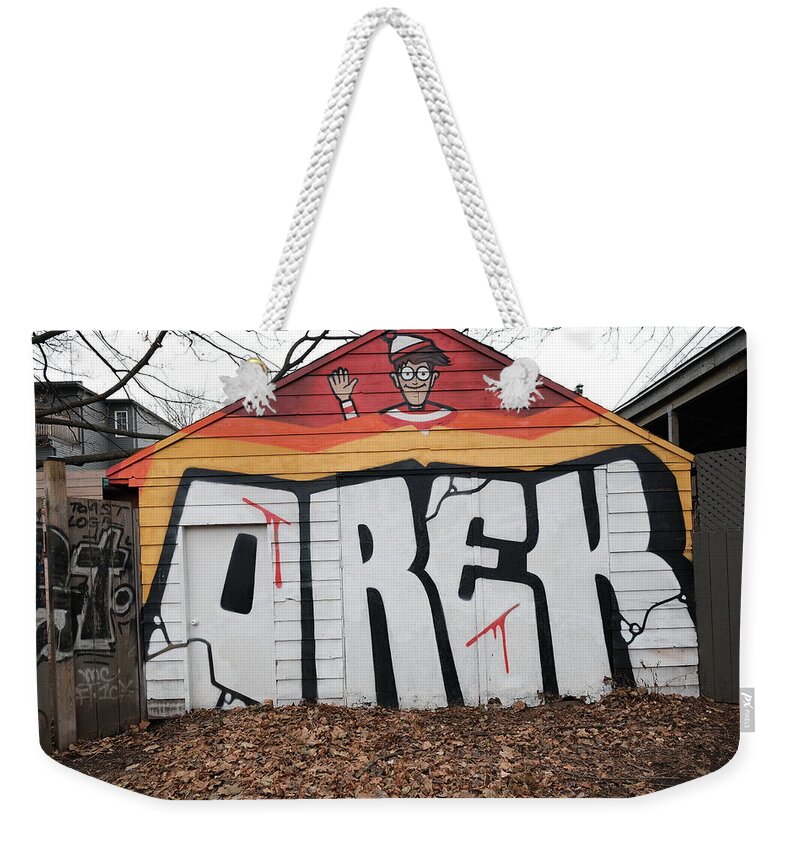 Urban Weekender Tote Bag featuring the photograph There He Is by Kreddible Trout